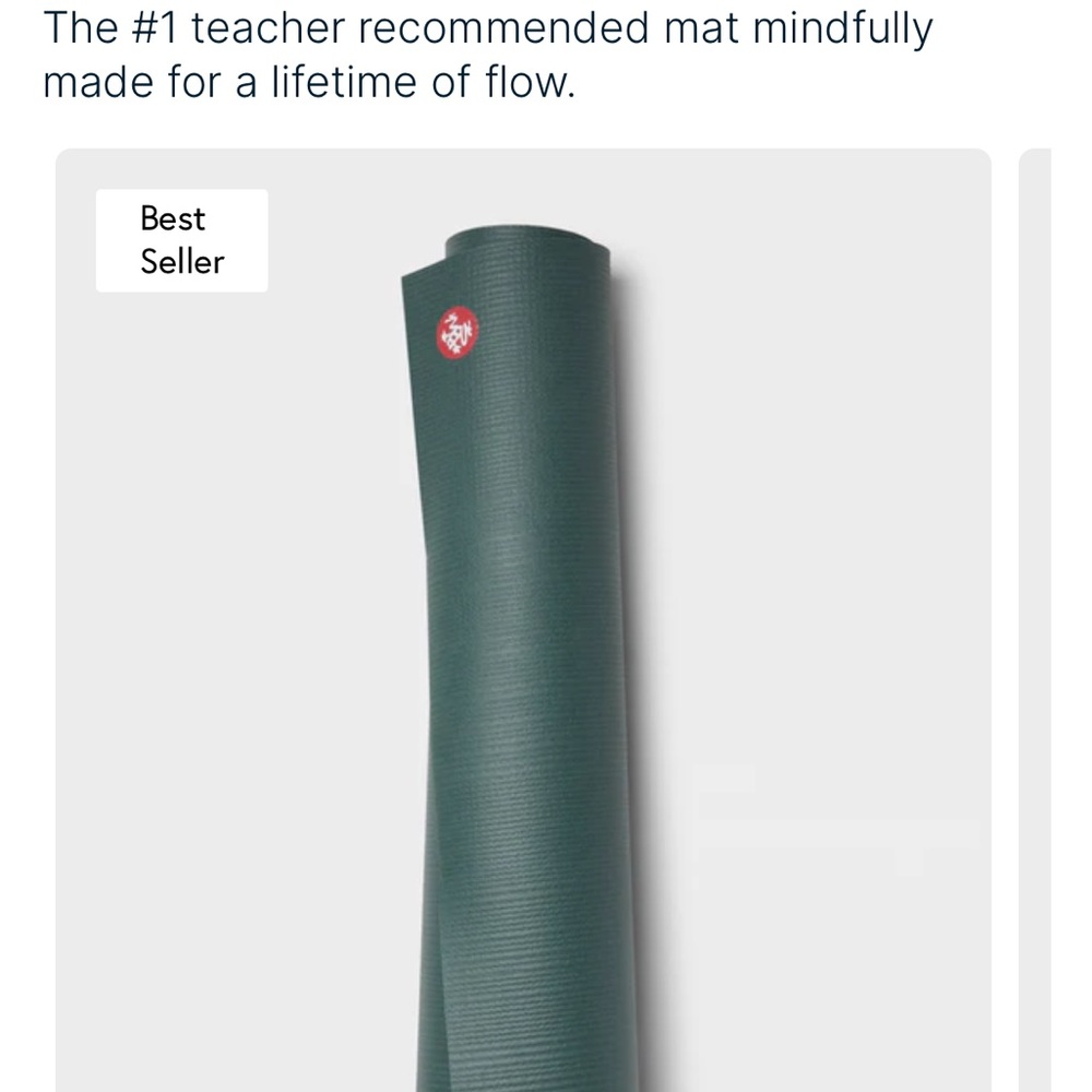 New Manduka Pro Mat Yoga Mat Black Sage